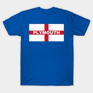 Plymouth City in English Flag T-Shirt